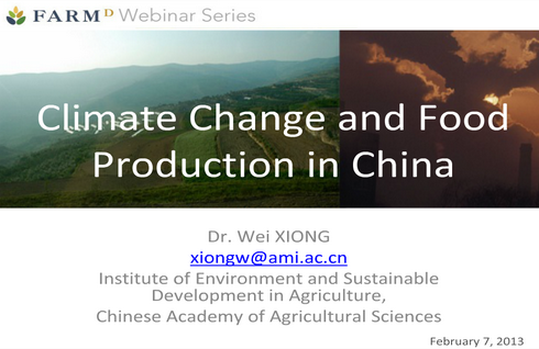 Climate change food production china FARMD